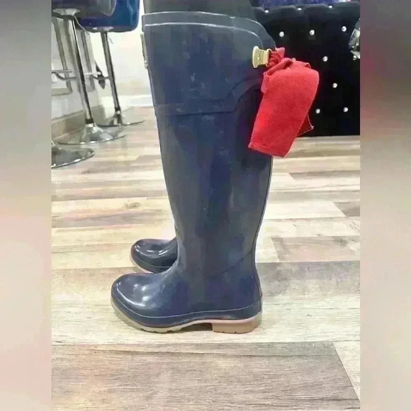 Evedon Premium Rain Boots - Joules women size 5 Wellies with bow - Picture 2 of 7